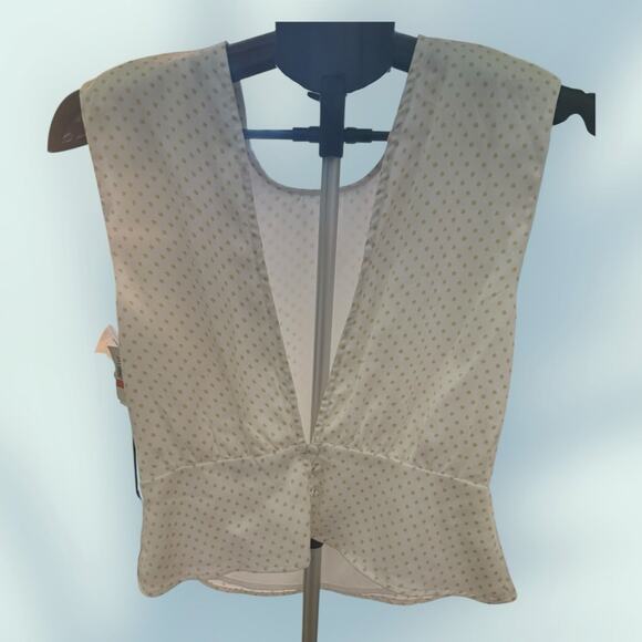 NWT I. State White & Yellow Pokadots Color Cabo Backless Sleeveless  S - Picture 2 of 10